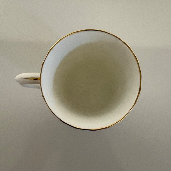 Regency English Bone China Floral Mug Pink Green Floral Design Gold Rim England - Picture 5 of 5